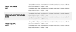 Liste De Prix - Inspiration Du Thème WordPress