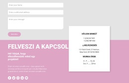 Elérhetőségeink És Kapcsolatfelvételi Űrlapunk Ingyenes Webhely