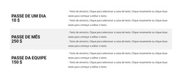Lista De Preços - Modelo De Página Da Web