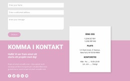 Våra Kontakter Och Kontaktformulär Gratis Webbplats