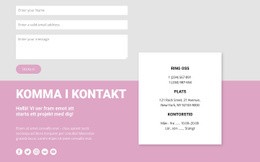 Våra Kontakter Och Kontaktformulär - Inspiration För Webbdesign