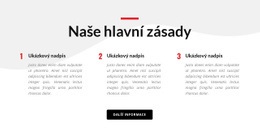 Naše Hlavní Zásady Základní Šablona CSS