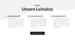 Unsere Leitsätze Einfache CSS-Vorlage