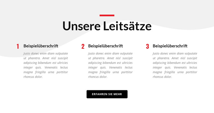 Unsere Leitsätze Website-Vorlage