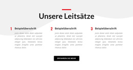 Unsere Leitsätze – Funktionales WordPress-Theme