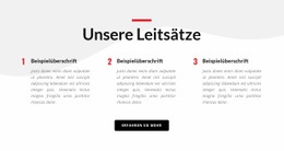 Unsere Leitsätze - Professionelle Landingpage