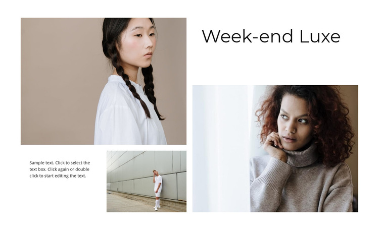 Week-end de luxe Modèle de site Web