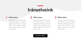 Vezető Elveink - HTML Webhely Elrendezés