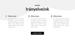 Vezető Elveink - HTML Webhely Elrendezés