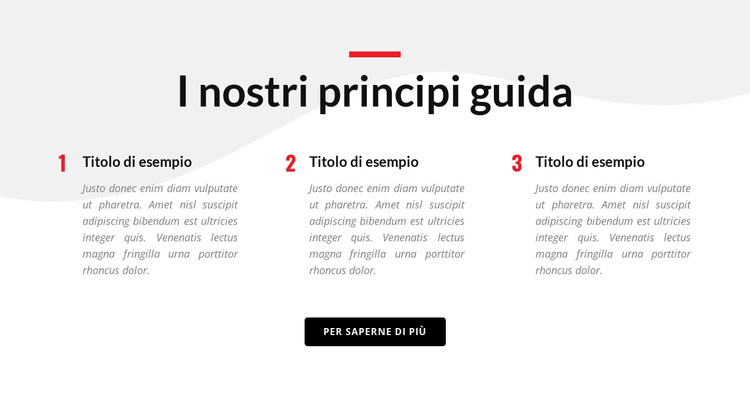 I nostri principi guida Modello HTML