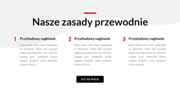 Nasze Zasady Przewodnie - Szablon Strony Docelowej