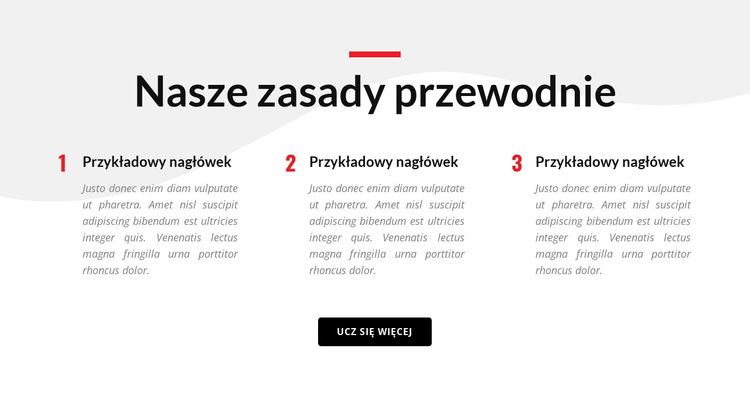 Nasze zasady przewodnie Szablon witryny sieci Web