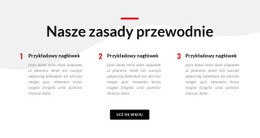 Szablon Jednej Strony Dla Nasze Zasady Przewodnie