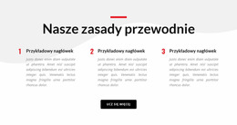 Nasze Zasady Przewodnie - Niestandardowy Szablon Joomla