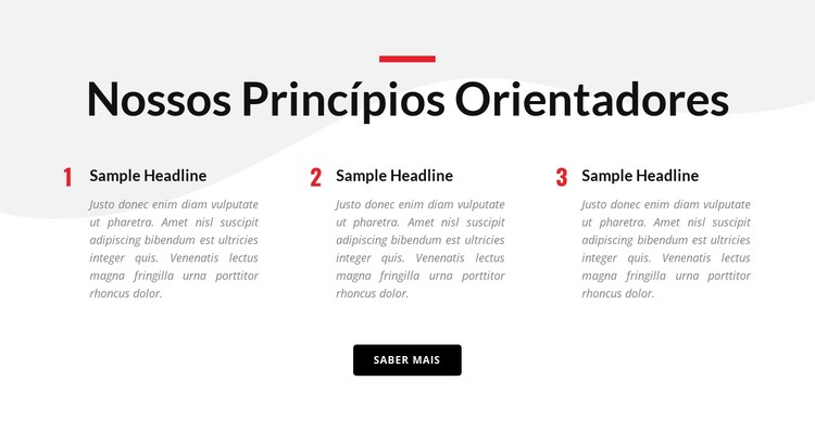 Nossos princípios orientadores Template CSS