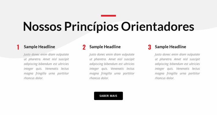 Nossos princípios orientadores Modelo HTML5