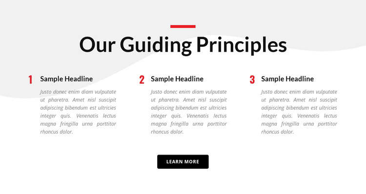 Our guiding principles Template