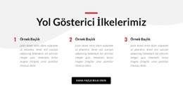 Yol Gösterici Ilkelerimiz Temel CSS Şablonu