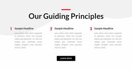 Our Guiding Principles - Landing Page Template