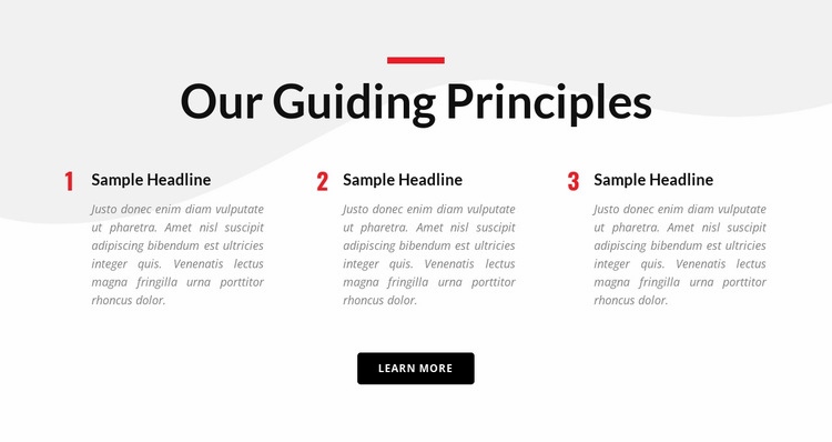 Our guiding principles Wix Template Alternative