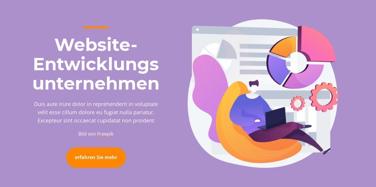 Komplexe Website-Entwicklung Eine Seitenvorlage