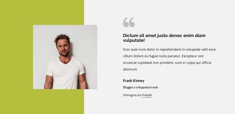 Blocco testimonianze Modello CSS