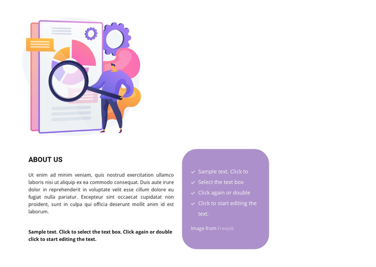 Illustration and text Joomla Page Builder