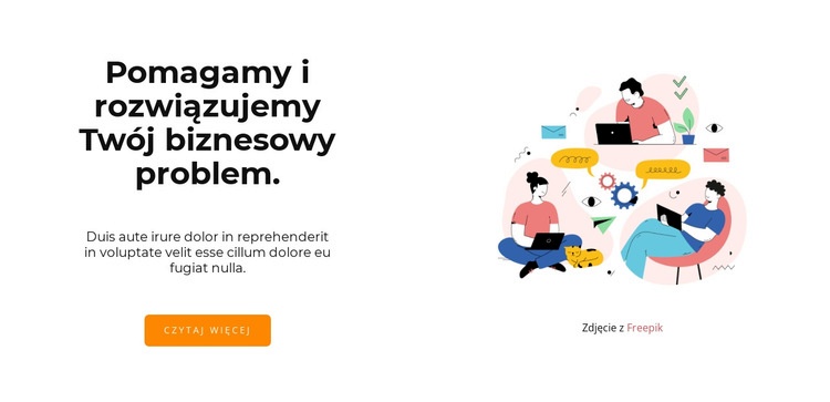 Twój zespół asystentów Makieta strony internetowej