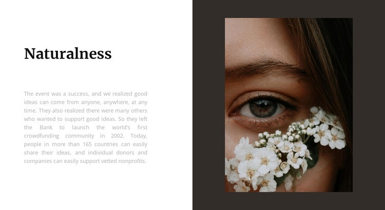 Naturalness is fashionable Homepage Design