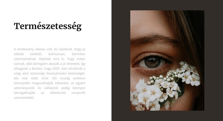 A természetesség divatos HTML Sablon