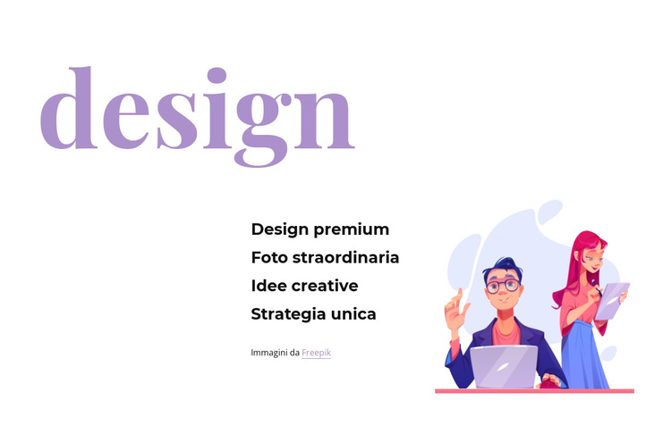 Design progressivo Tema WordPress