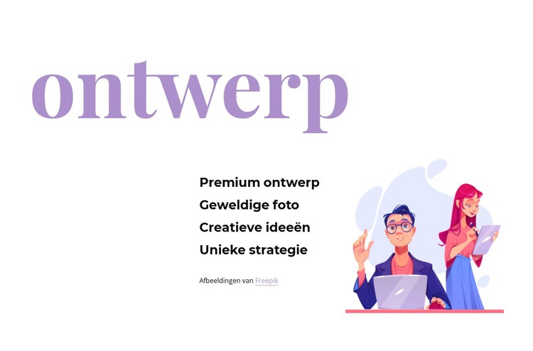 Progressief ontwerp Bestemmingspagina