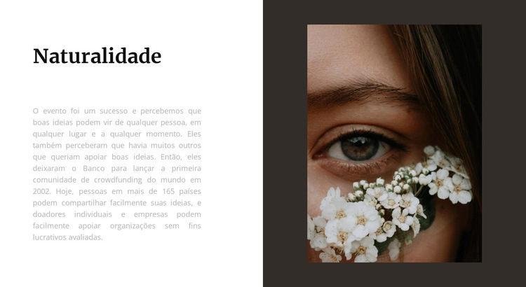 Naturalidade está na moda Modelo de site