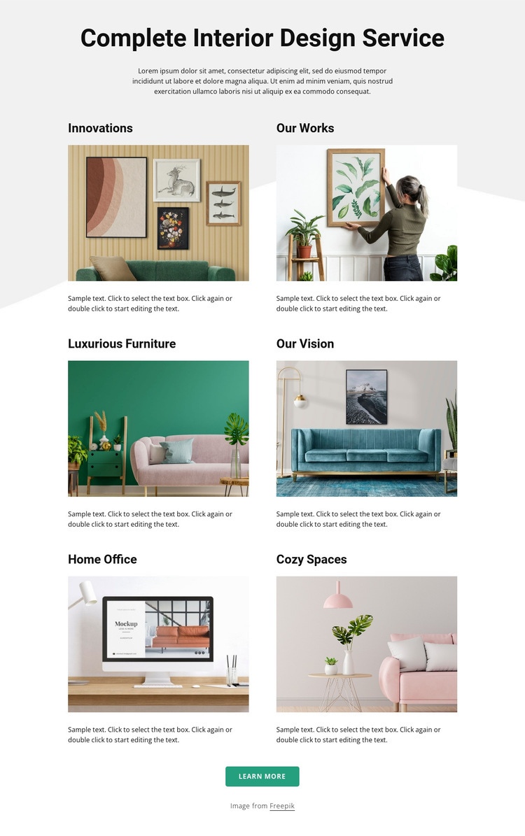 Complete design services Squarespace Template Alternative