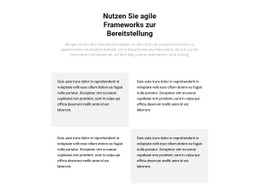 Vier Textblöcke Und Ein Titel Tabellen-CSS-Vorlage