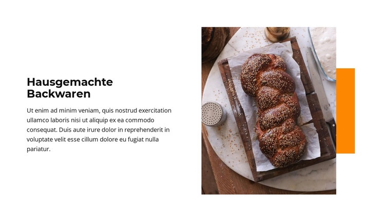 Hausgemachte Brötchen HTML Website Builder