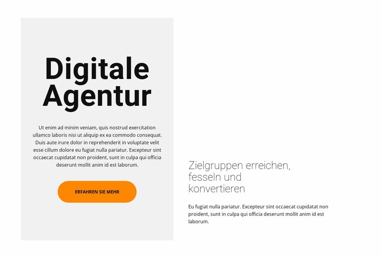 Zwei Spalten mit Text HTML Website Builder