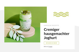 Cremiger Hausgemachter Joghurt – Website-Builder-Vorlage