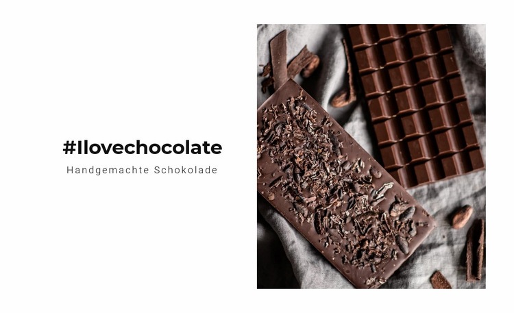 Handgemachte Schokolade Landing Page