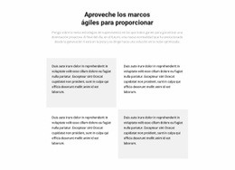 Diseño De Sitio Web Multipropósito Para Cuatro Bloques De Texto Y Un Título.