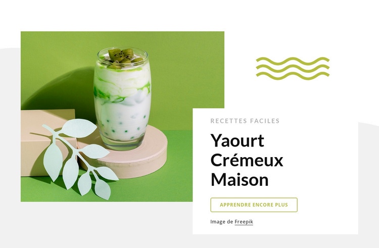 Yaourt crémeux maison Créateur de site Web HTML