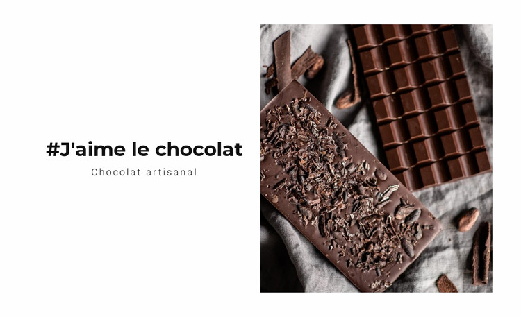 Chocolat artisanal Modèle Joomla