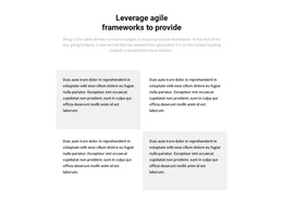 Multipurpose HTML5 Template For Four Text Blocks And A Title