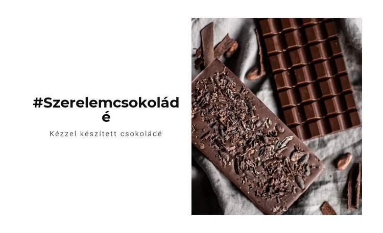 Kézzel készített csokoládé Weboldal sablon
