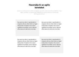 Többcélú Webhelytervezés Négy Szövegblokk És Egy Cím Számára