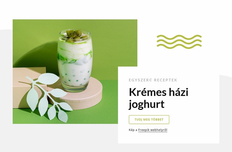 Krémes házi joghurt WordPress Téma