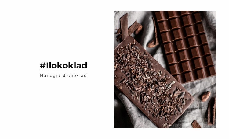 Handgjord choklad HTML-mall