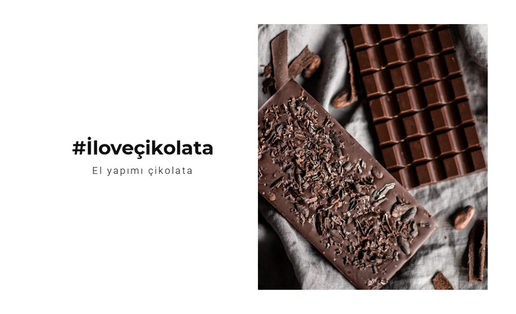 El yapımı çikolata HTML Şablonu