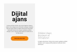 Metin Içeren Iki Sütun Için Duyarlı Web Şablonu