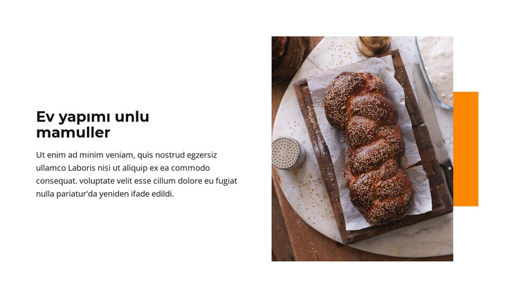 ev yapımı çörekler Web Sitesi Şablonu